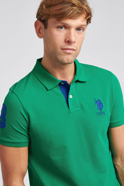 Mens Player 3 Pique Polo Shirt in Lush Meadow