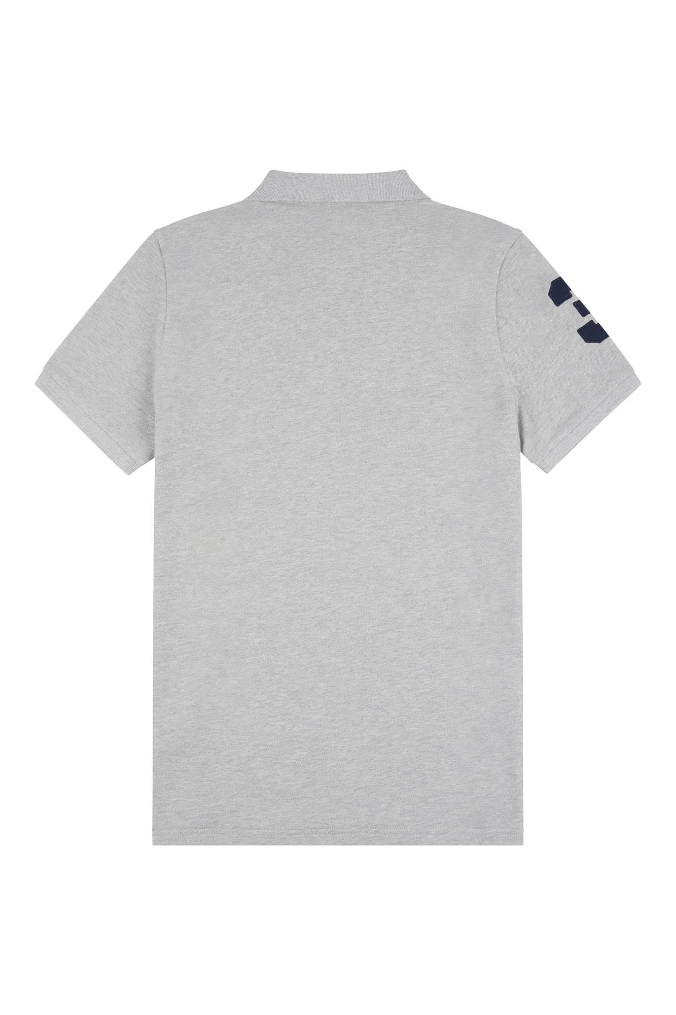 Mens Player 3 Pique Polo Shirt in Mid Grey Marl