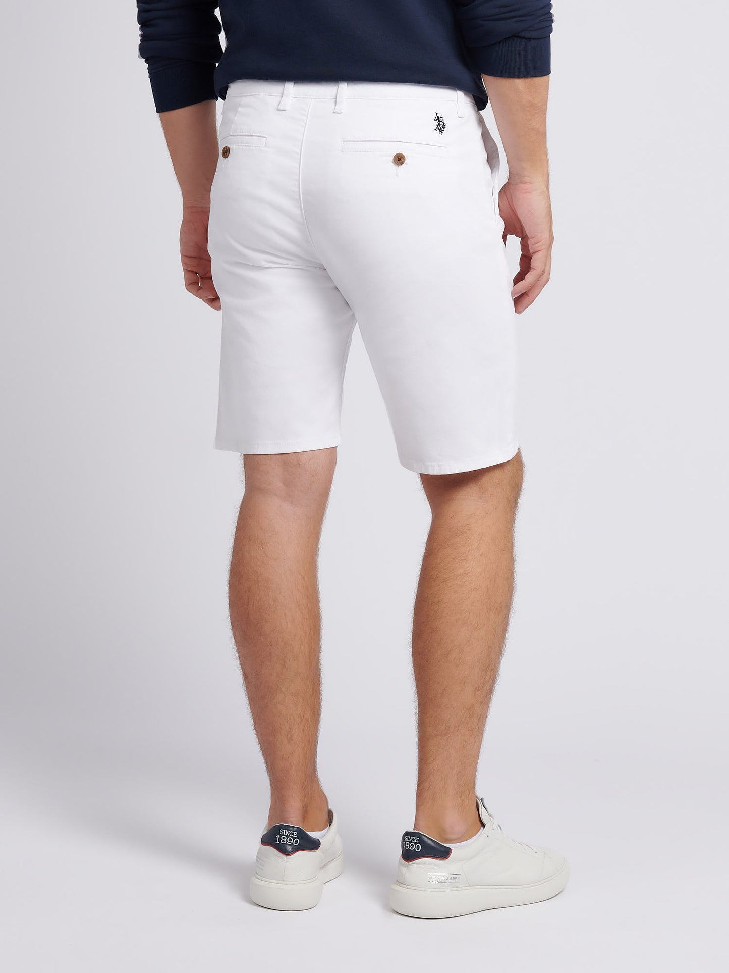Mens Classic Chinos Shorts in Bright White
