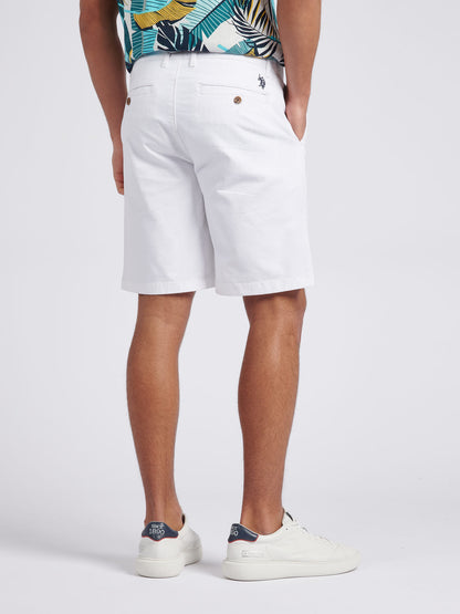 Mens Classic Chinos Shorts in Bright White