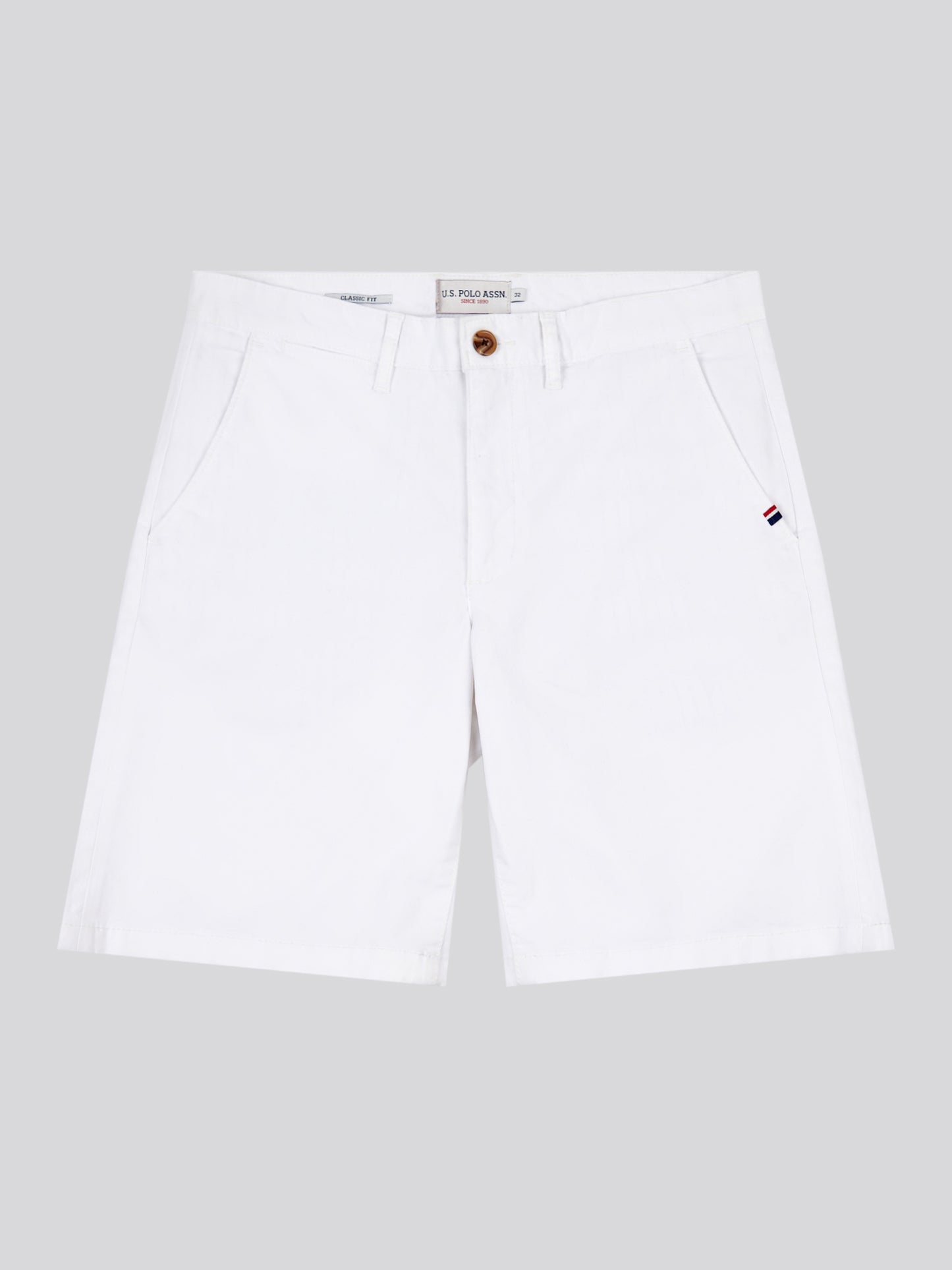 Mens Classic Chinos Shorts in Bright White