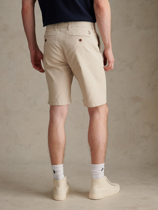 Mens Classic Chinos Shorts in Beige