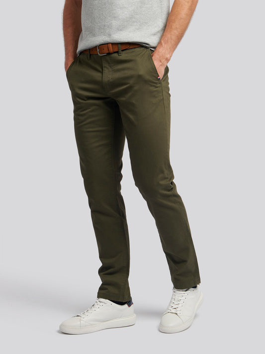 Mens Classic Chinos in Forest Night