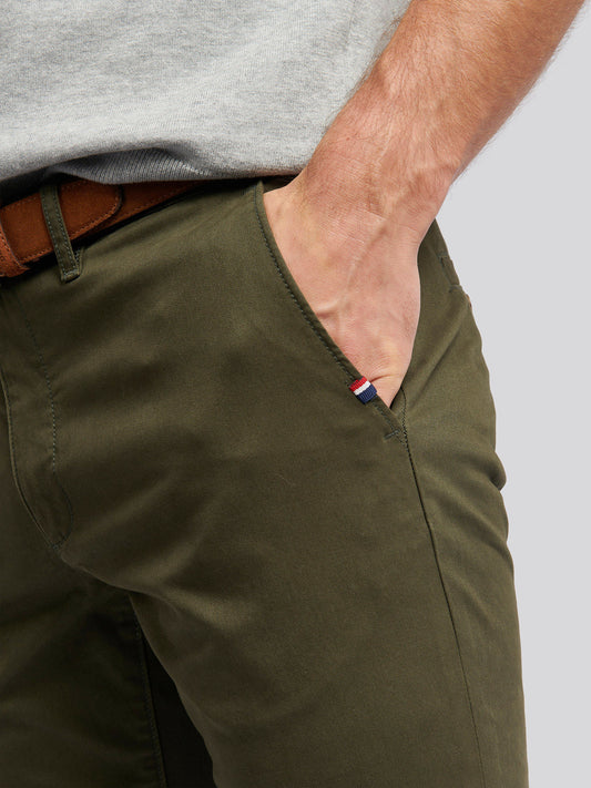 Mens Classic Chinos in Forest Night