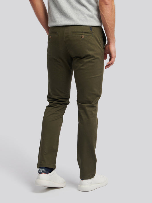 Mens Classic Chinos in Forest Night
