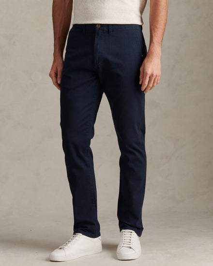 Mens Classic Chinos Dark Sapphire Navy / Haute Red DHM