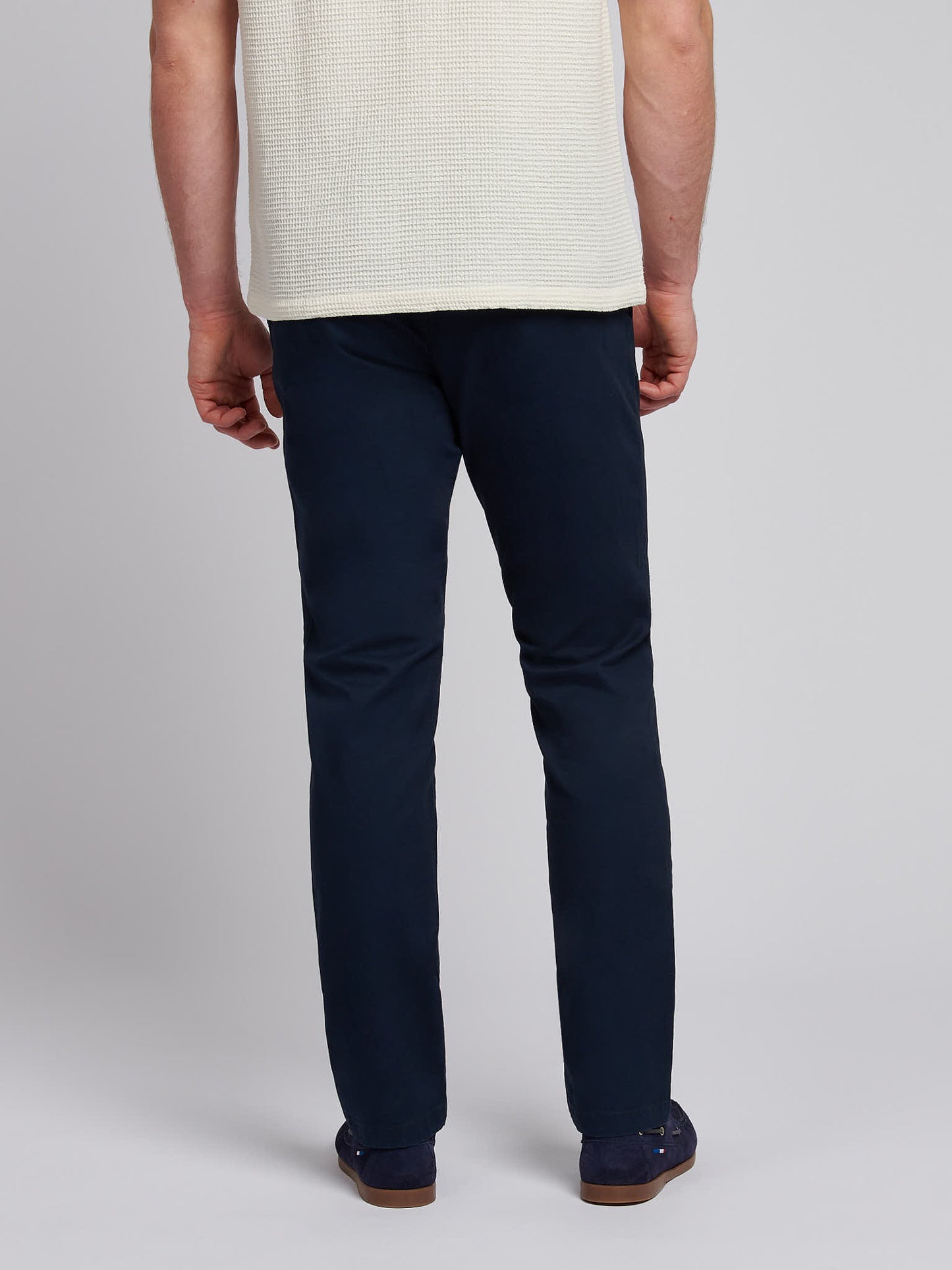 Mens Classic Chinos in Dark Sapphire Navy / Haute Red DHM