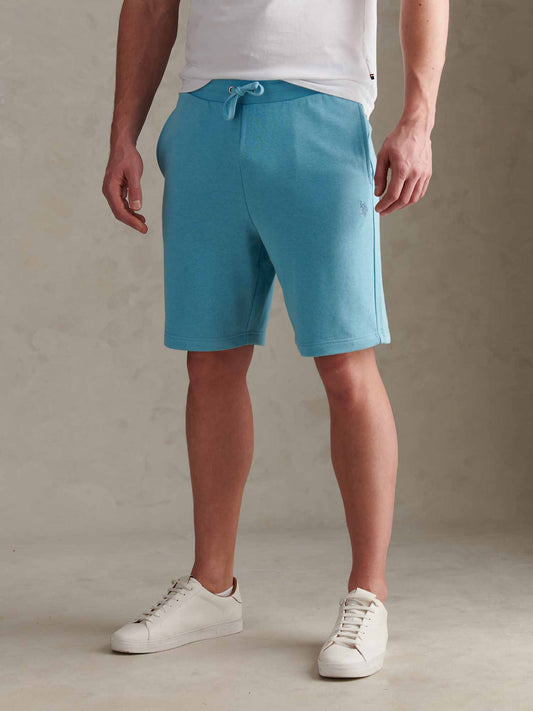 Mens Double Horsemen Sweat Shorts in Air Blue