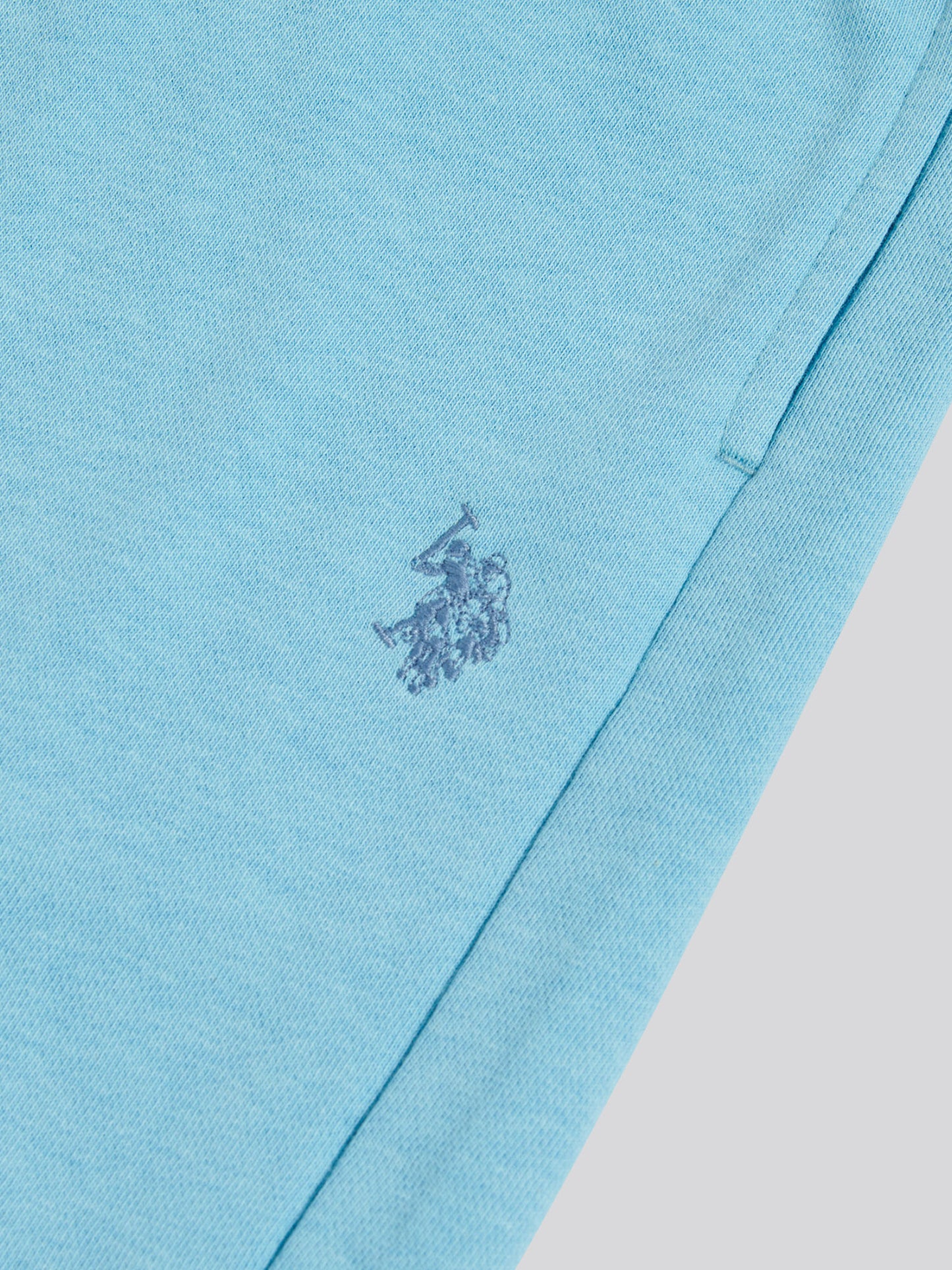 Mens Double Horsemen Sweat Shorts in Air Blue