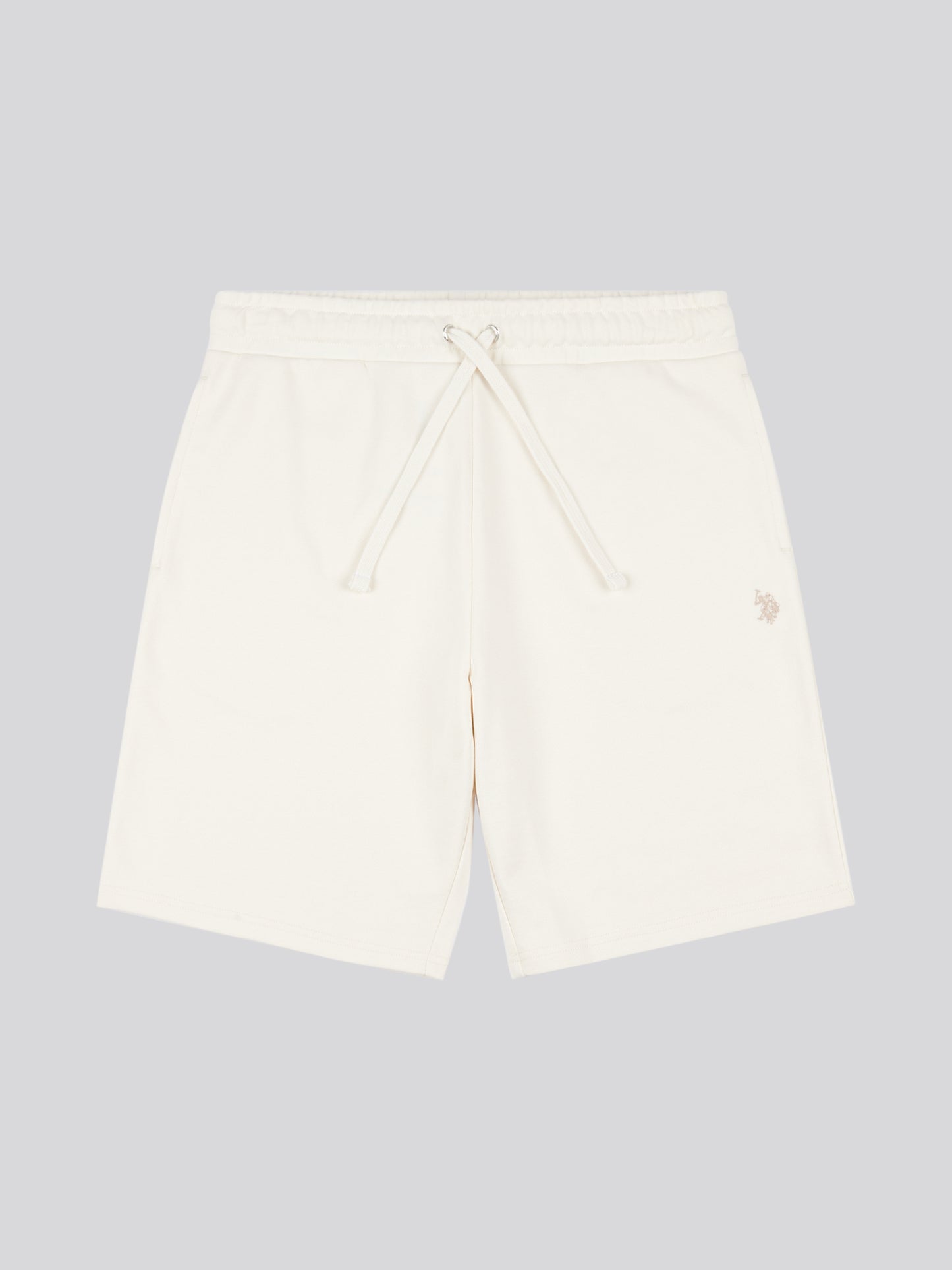 Mens Double Horsemen Sweat Shorts in Whisper White