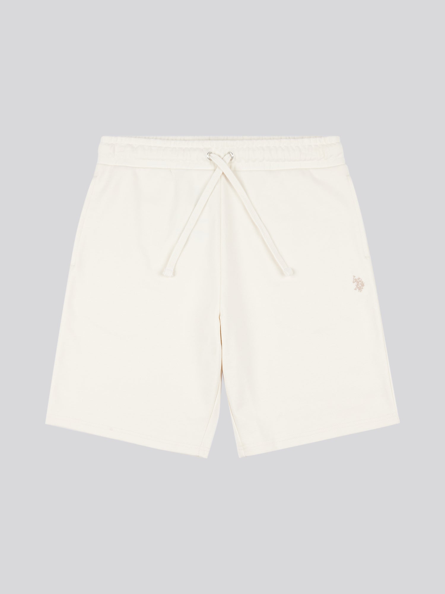 Mens Double Horsemen Sweat Shorts in Whisper White