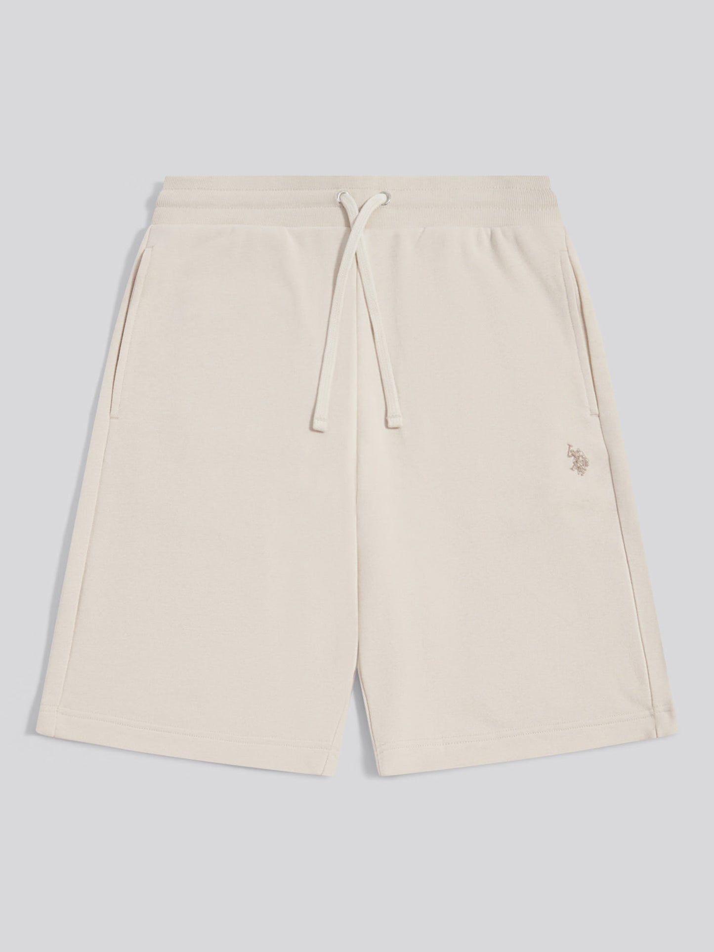 Mens Double Horsemen Sweat Shorts in Beige