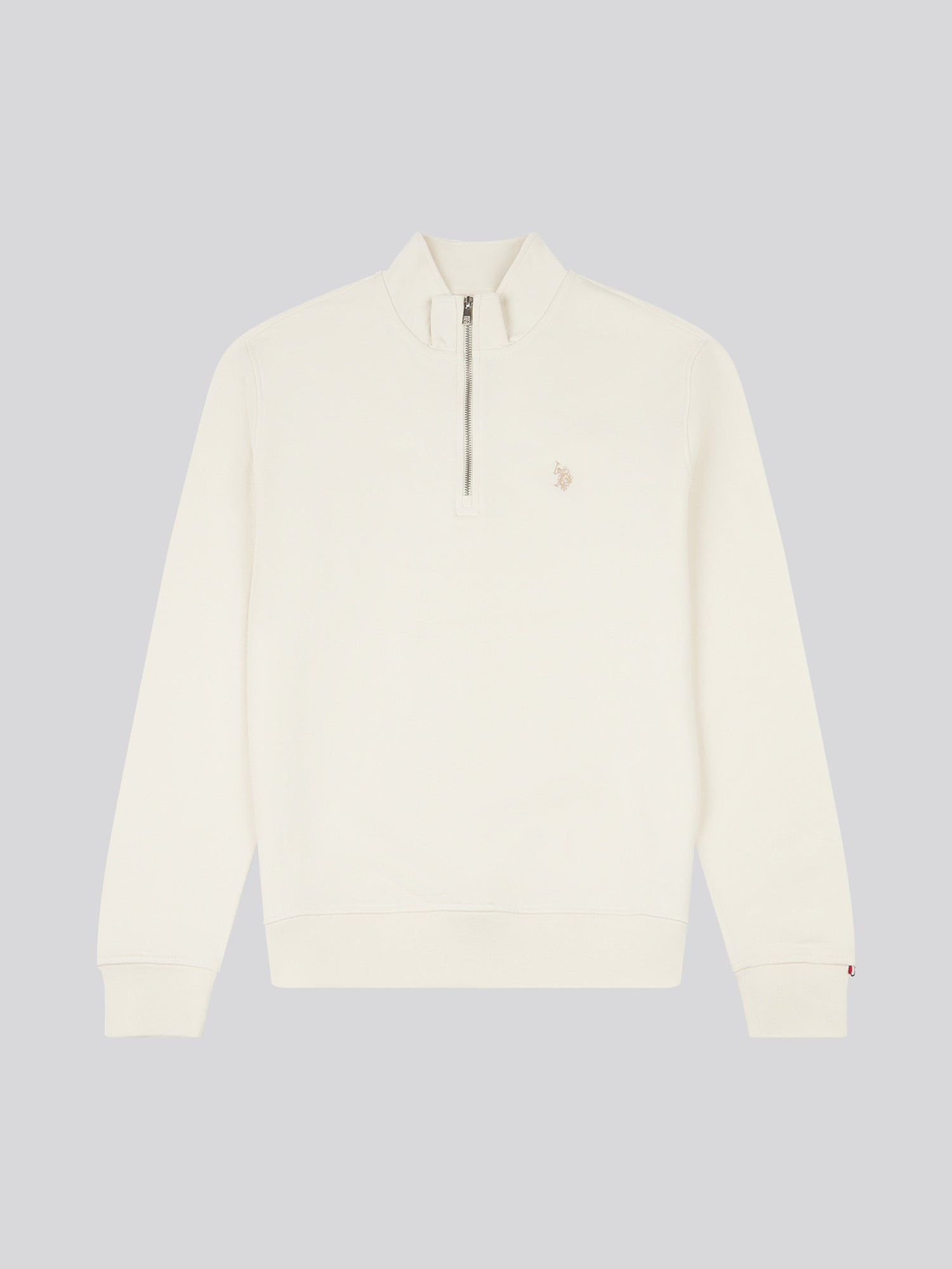 Mens 1/4 Zip Sweatshirt in Whisper White
