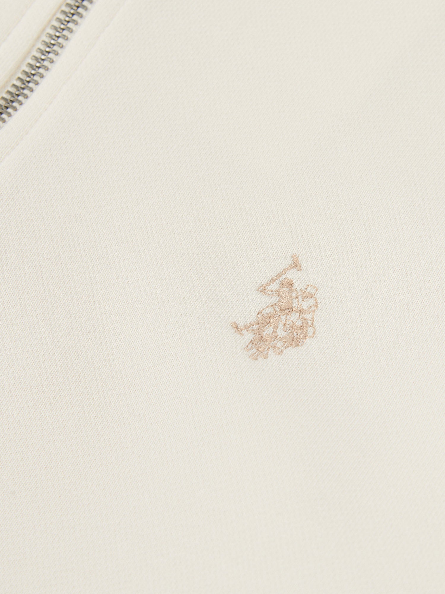 Mens 1/4 Zip Sweatshirt in Whisper White
