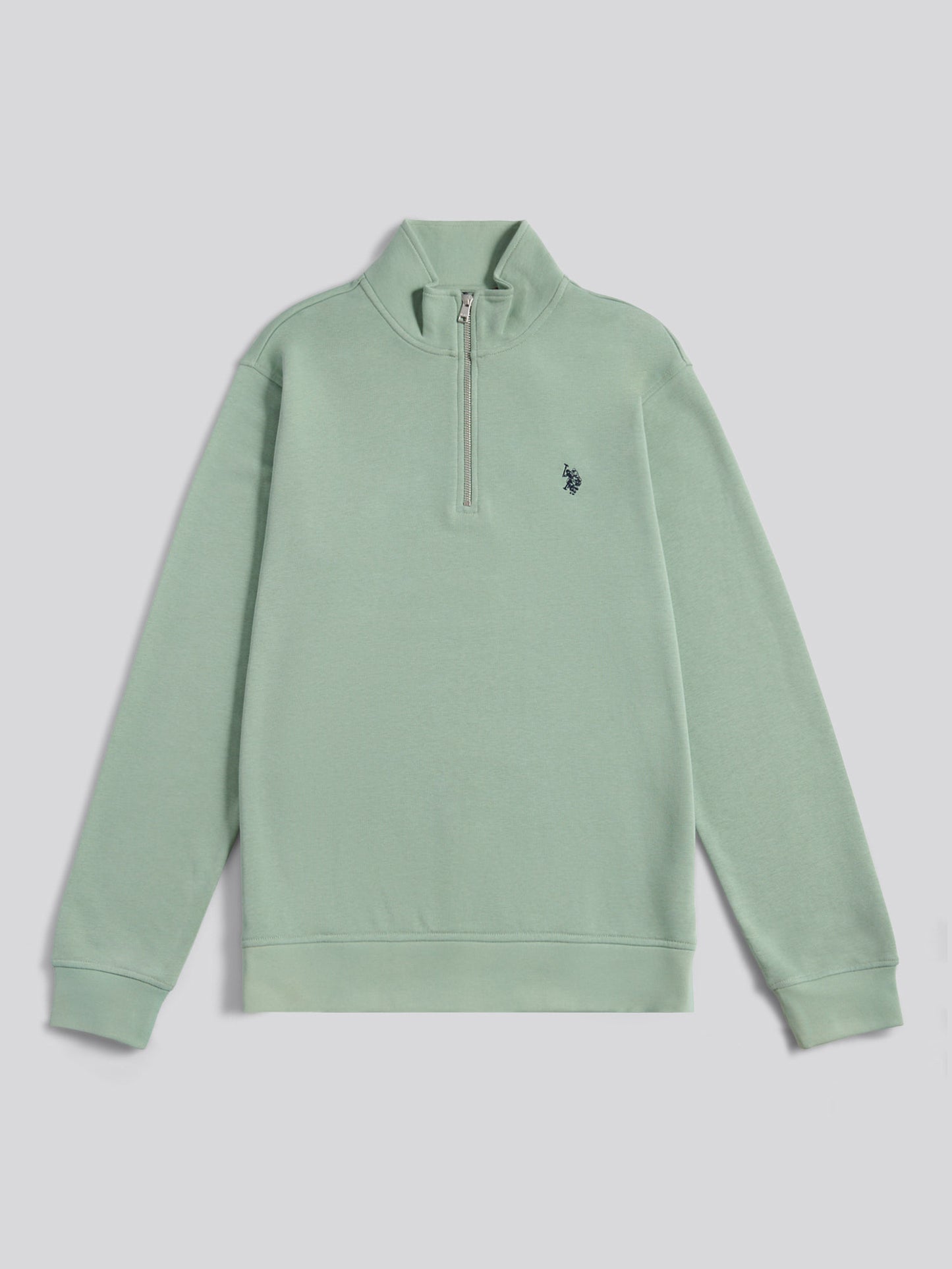 Mens 1/4 Zip Sweatshirt Iceberg Green