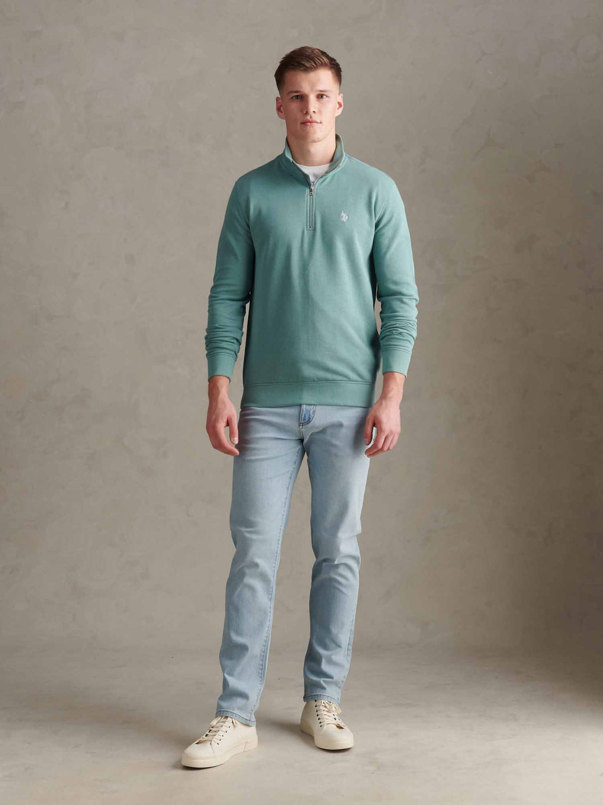 Mens 1/4 Zip Sweatshirt Arctic