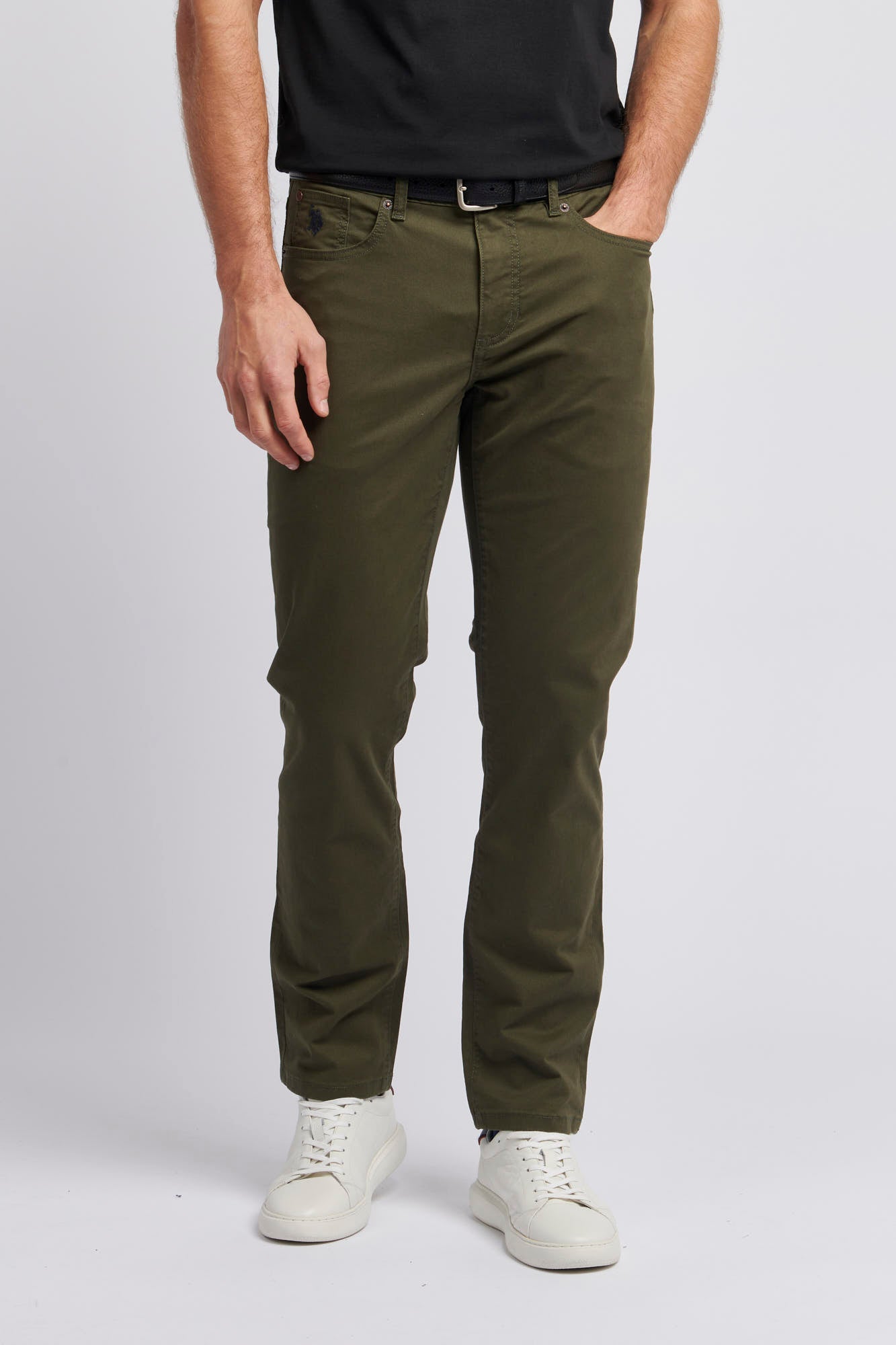 U.S. Polo Assn. Mens 5 Pocket Trouser in Forest Night
