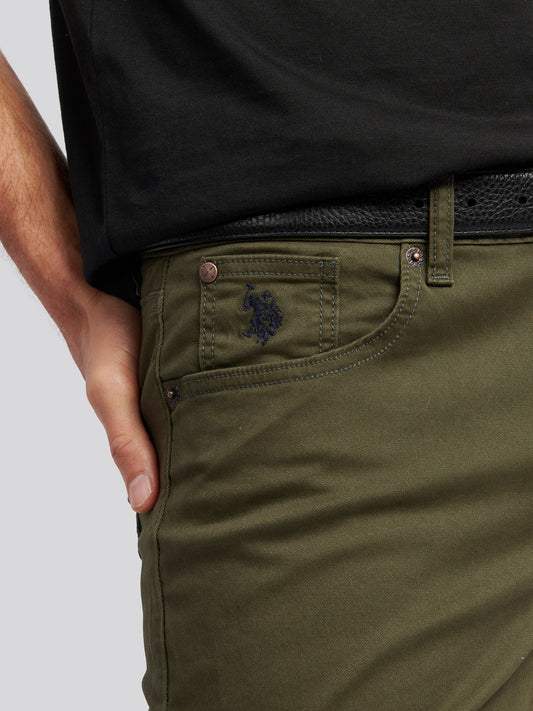 Mens Core 5 Pocket Trouser in Forest Night