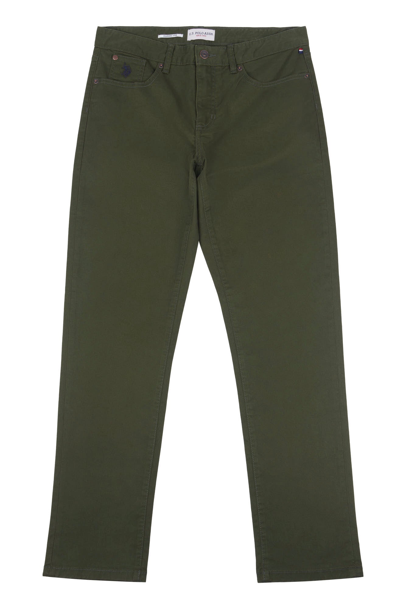 Mens Core 5 Pocket Trousers in Forest Night