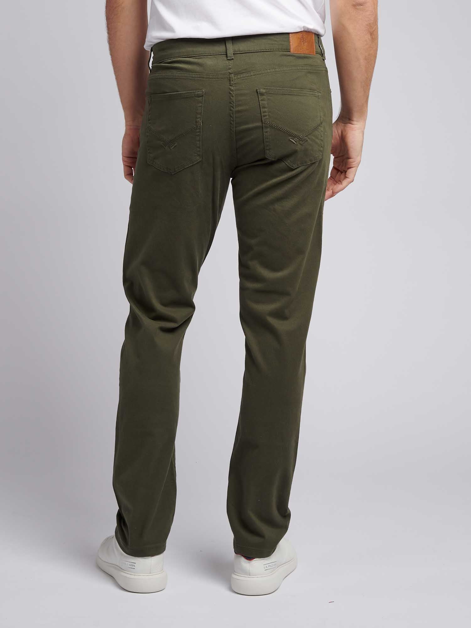 Mens Core 5 Pocket Trousers in Forest Night