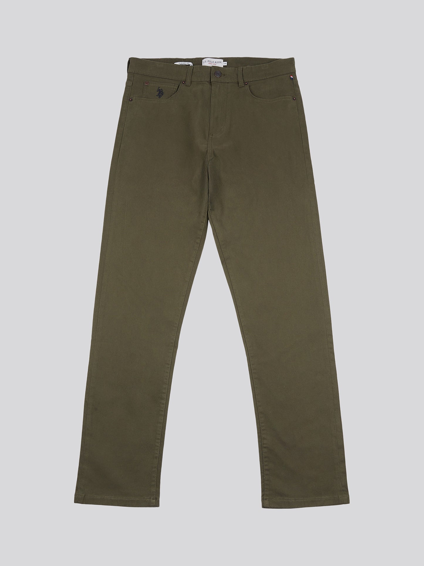 Mens Core 5 Pocket Trousers in Forest Night