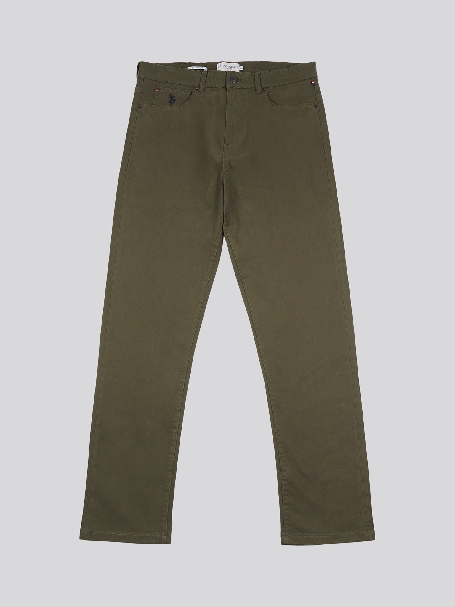 Mens Core 5 Pocket Trousers in Forest Night