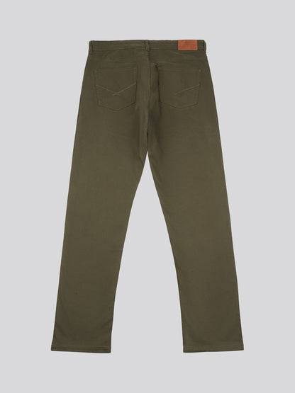 Mens Core 5 Pocket Trousers in Forest Night