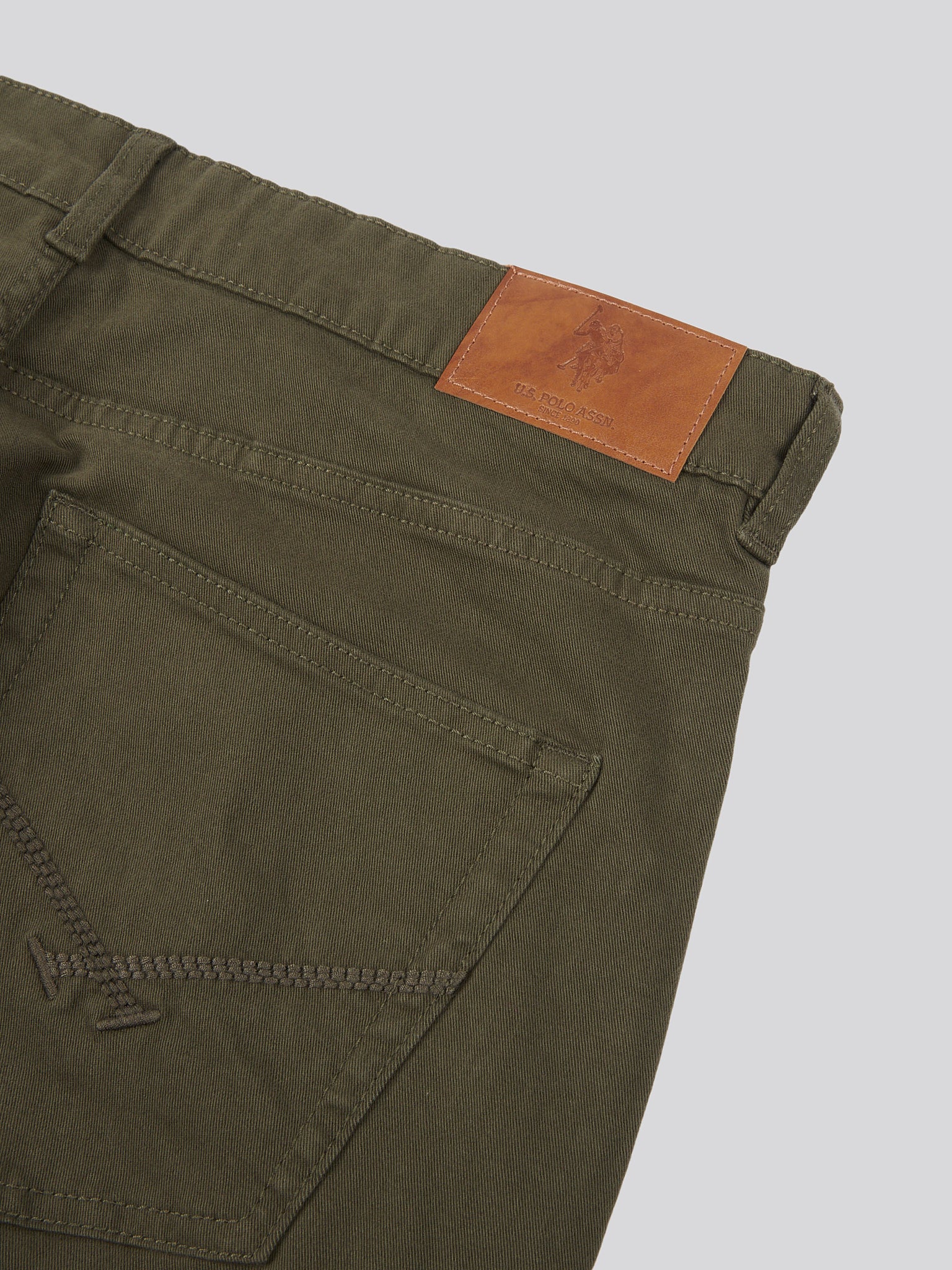 Mens Core 5 Pocket Trousers in Forest Night