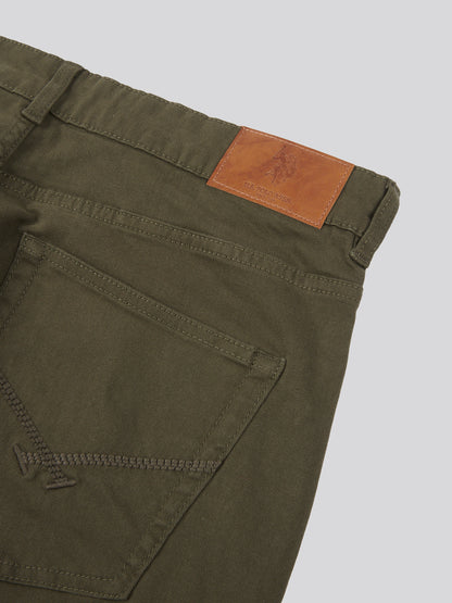 Mens Core 5 Pocket Trousers in Forest Night