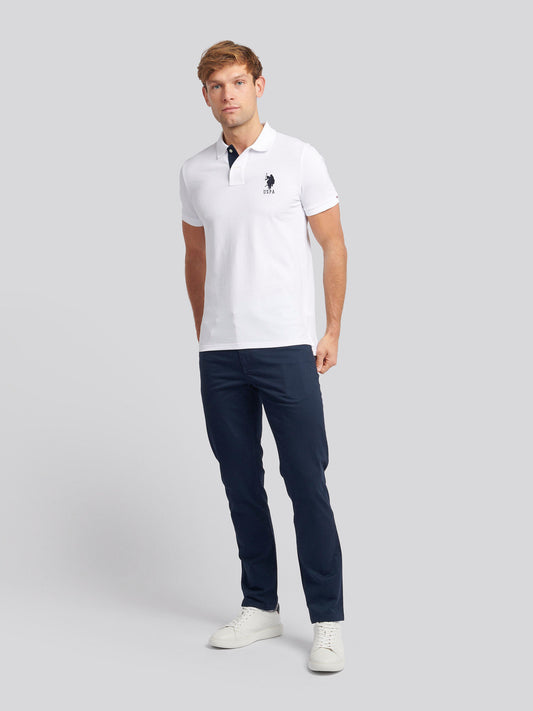 Mens Core 5 Pocket Trouser in Dark Sapphire Navy / Haute Red DHM