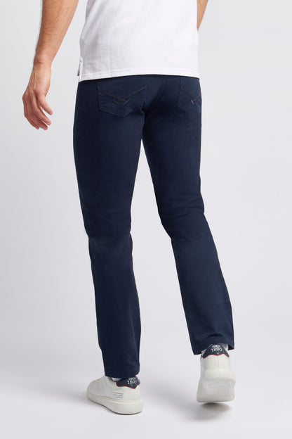 Mens Core 5 Pocket Trousers in Dark Sapphire Navy / Haute Red DHM