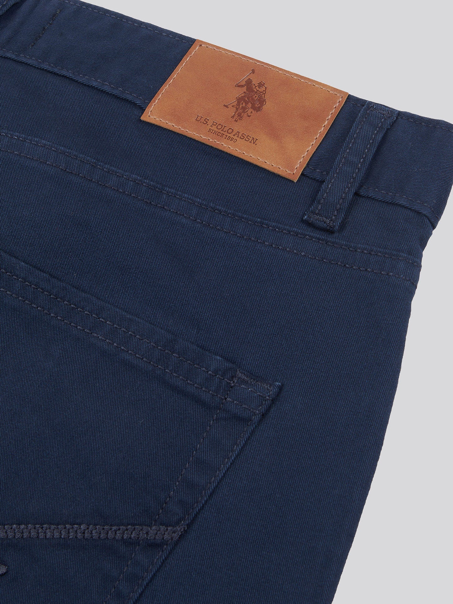 Mens Core 5 Pocket Trouser in Dark Sapphire Navy / Haute Red DHM