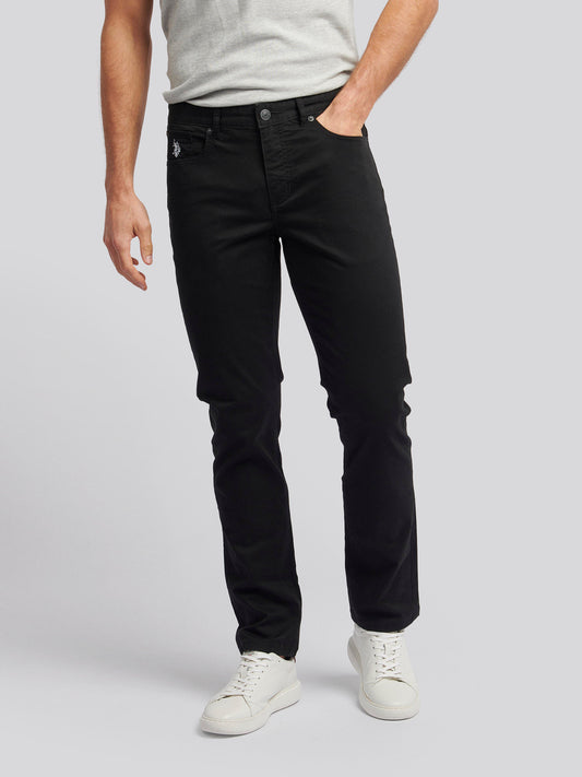 Mens Core 5 Pocket Trouser in Black Bright White DHM