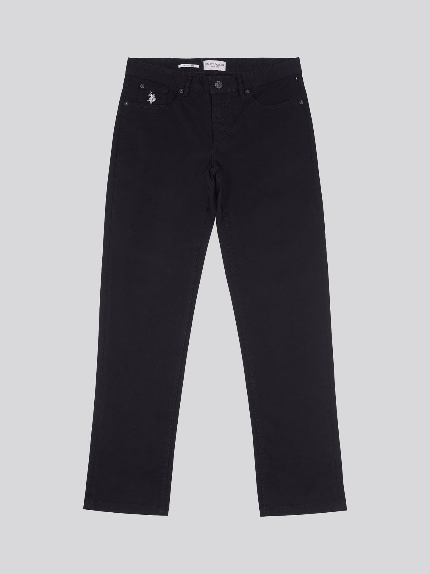Mens Core 5 Pocket Trouser in Black Bright White DHM