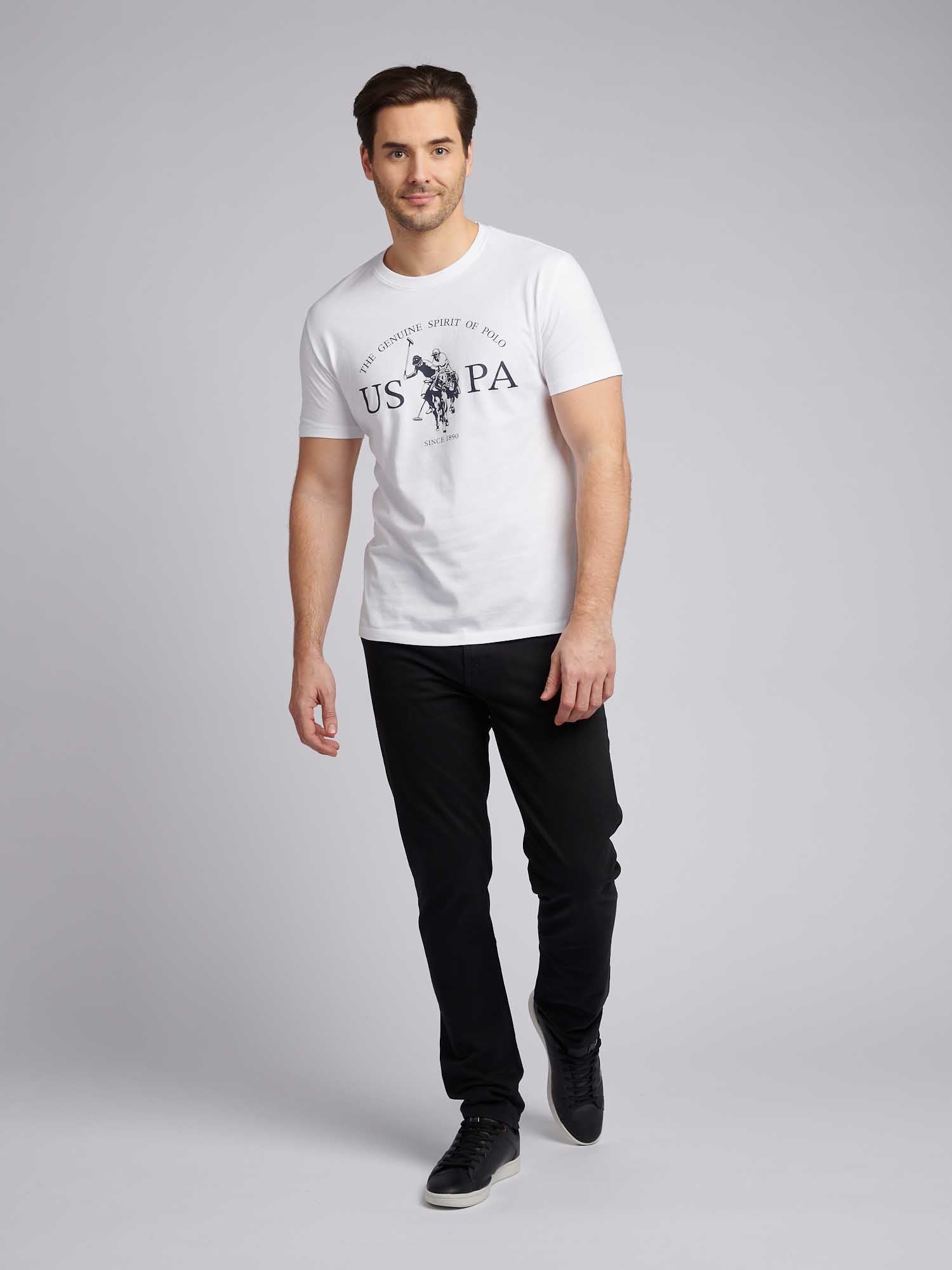 Mens Core 5 Pocket Trousers in Black Bright White DHM