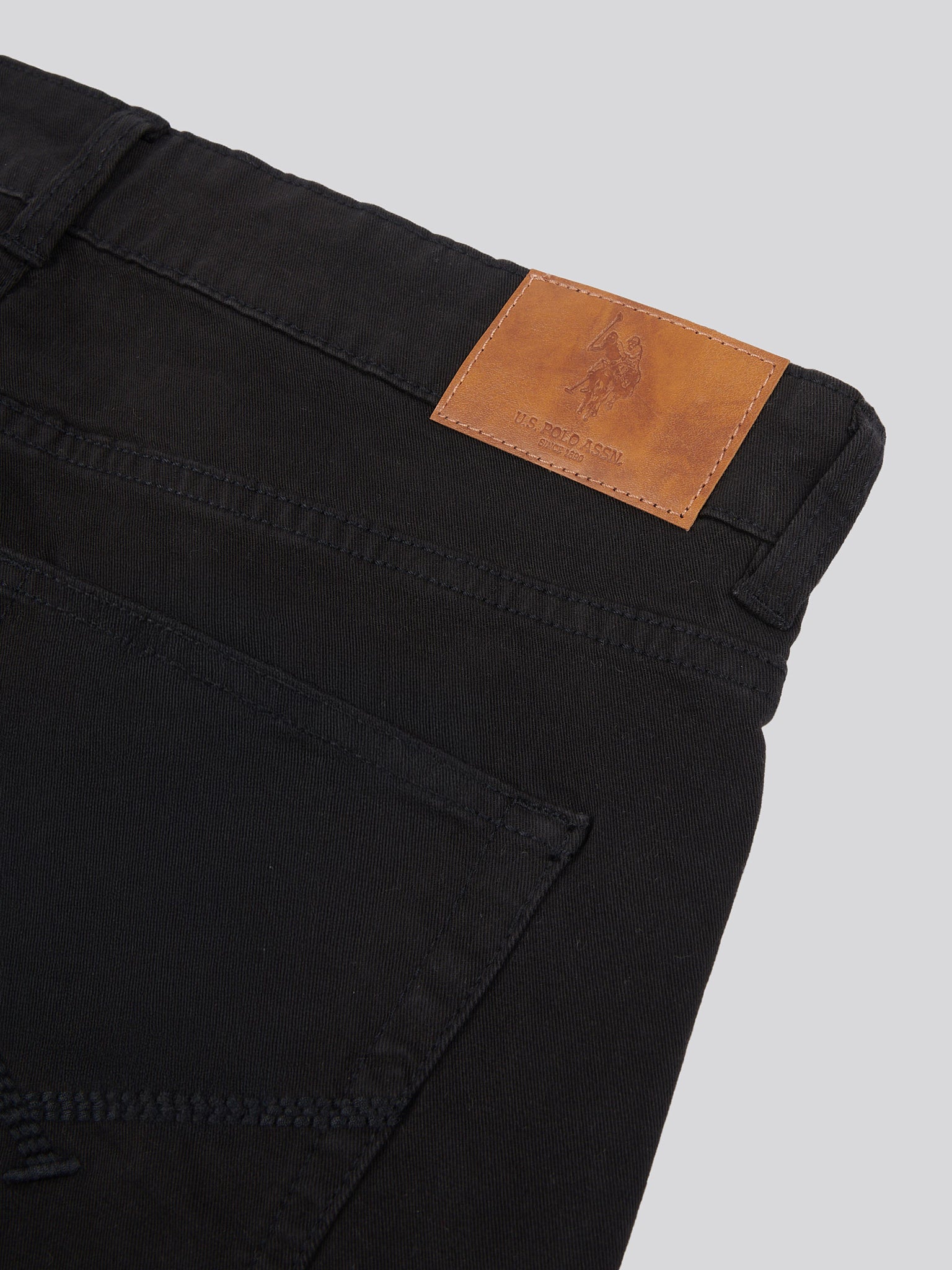Mens Core 5 Pocket Trousers in Black Bright White DHM