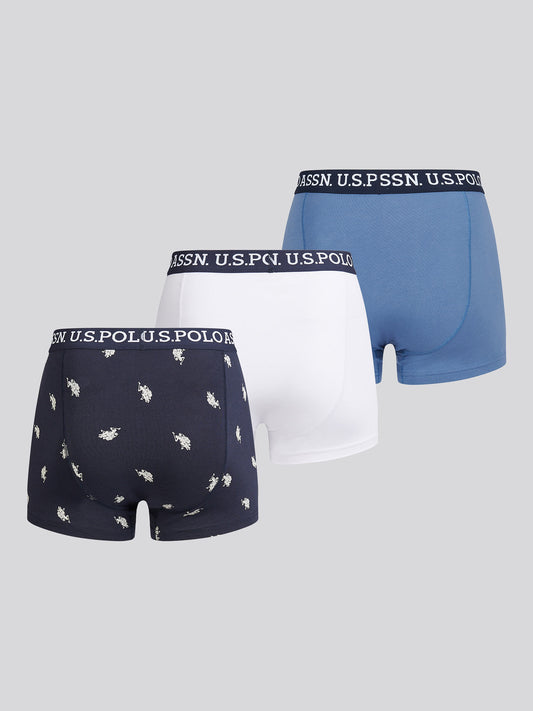 Mens 3 Pack USPA Trunk in Blue Horizon
