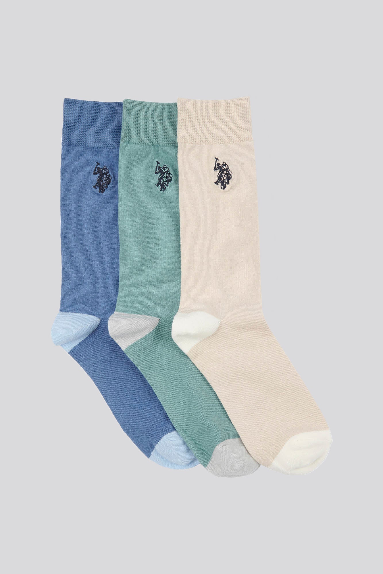 U.S. Polo Assn. Mens Three Pack Smart Socks in French Oak