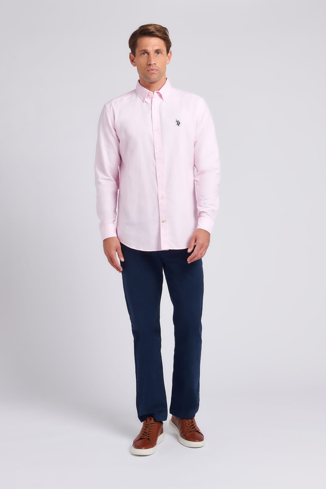 Mens Oxford Shirt in Orchid Pink