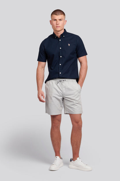 Mens Linen Blend Deck Shorts in Harbor Mist