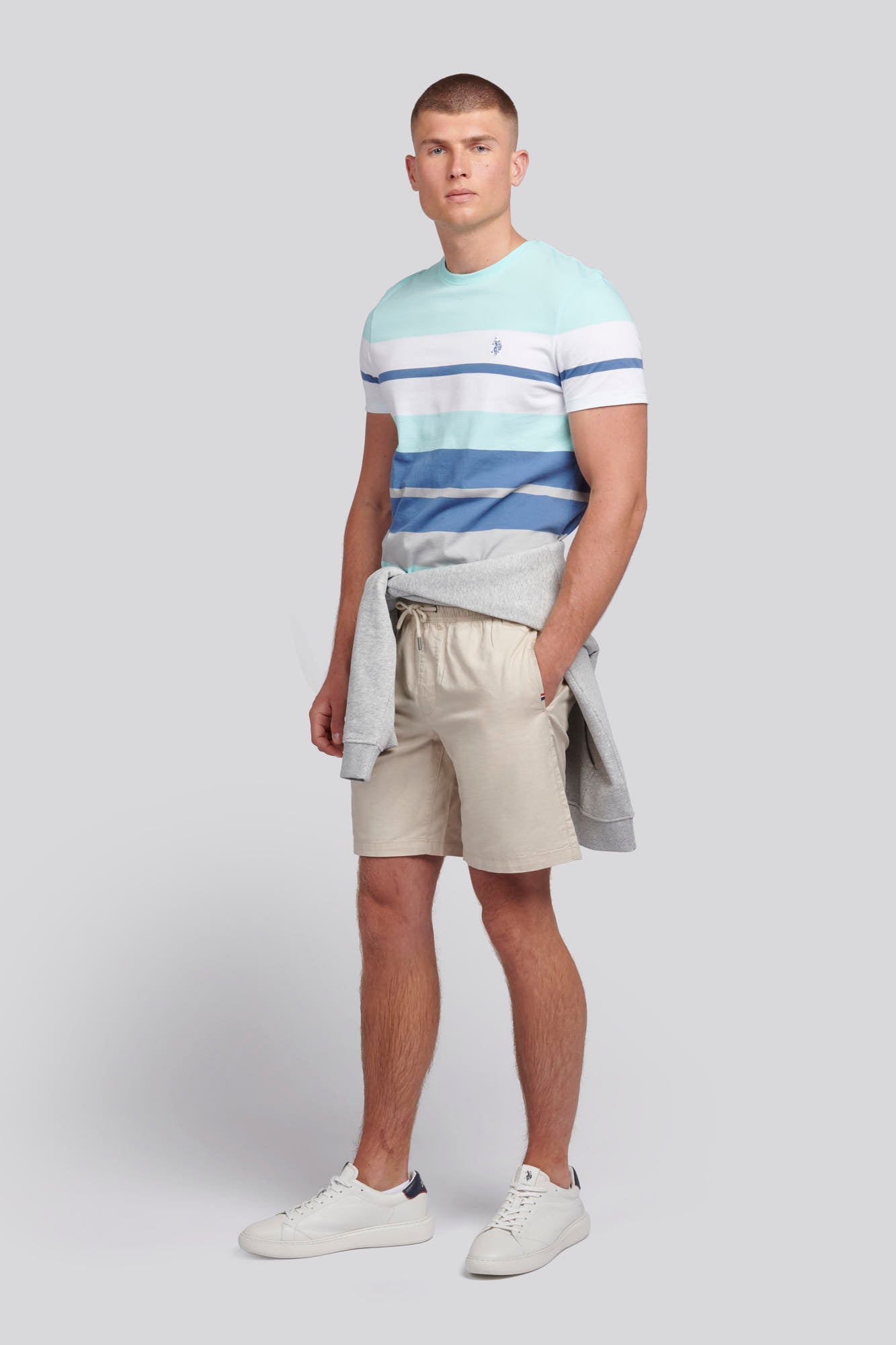 Mens Linen Blend Deck Shorts in French Oak