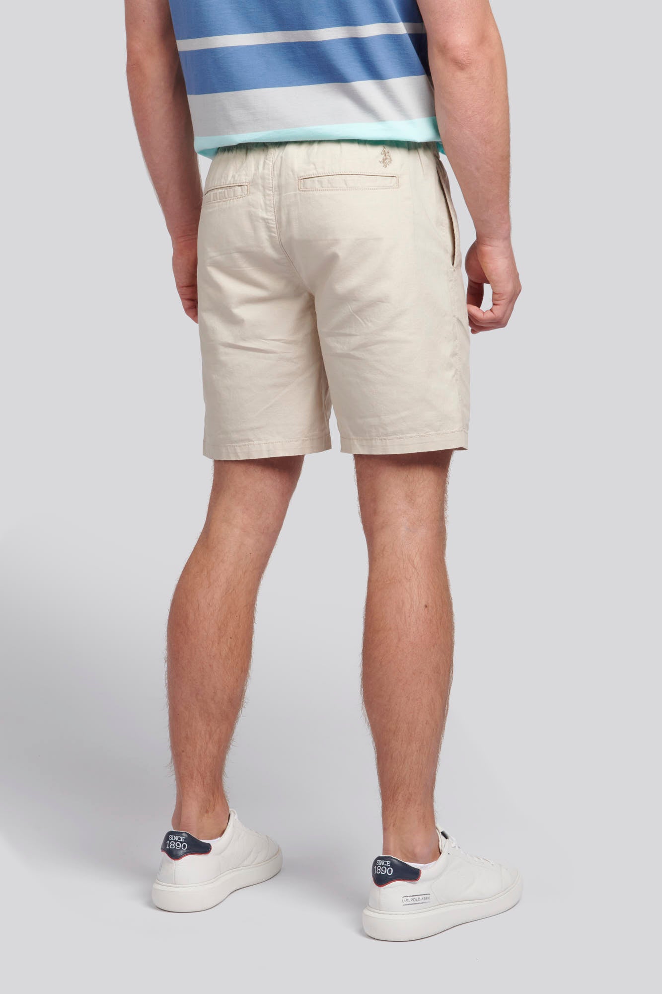 Mens Linen Blend Deck Shorts in French Oak