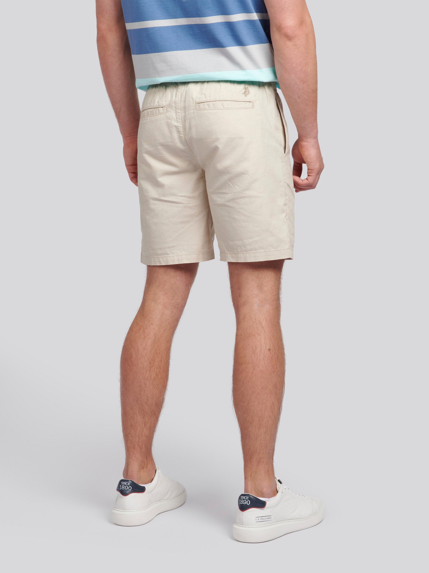 Mens Linen Blend Deck Shorts in French Oak