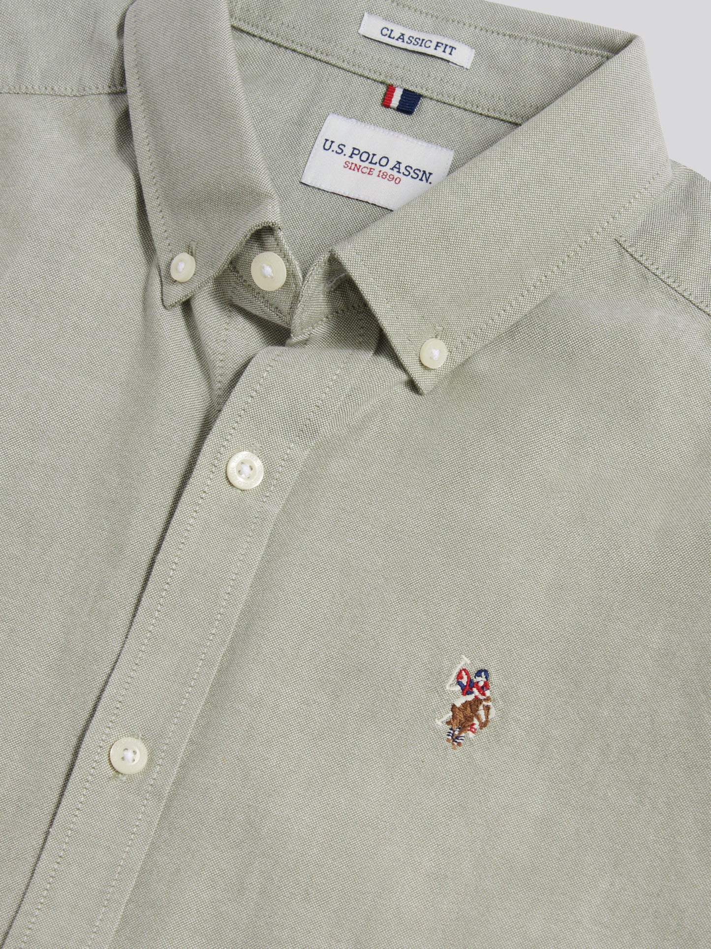 Mens Short Sleeve Oxford Shirt in Sea Spray