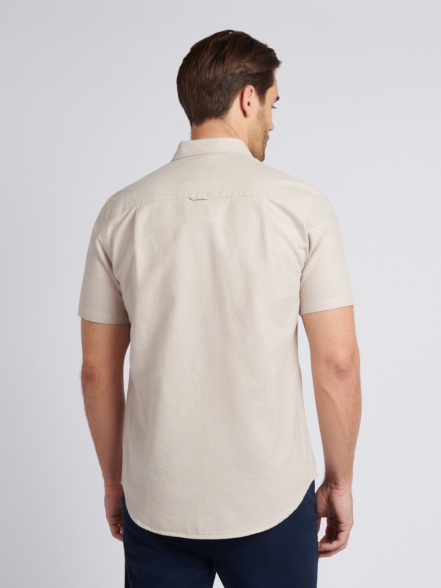 Mens Short Sleeve Oxford Shirt in Atmosphere