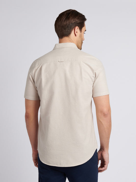 Mens Short Sleeve Oxford Shirt in Atmosphere