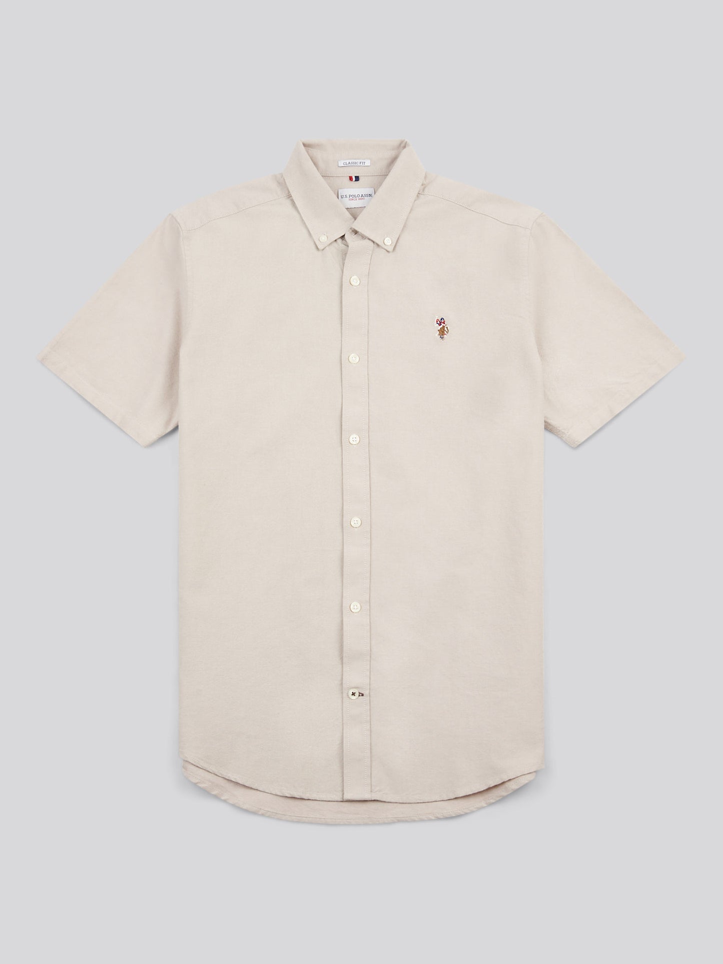 Mens Short Sleeve Oxford Shirt in Atmosphere
