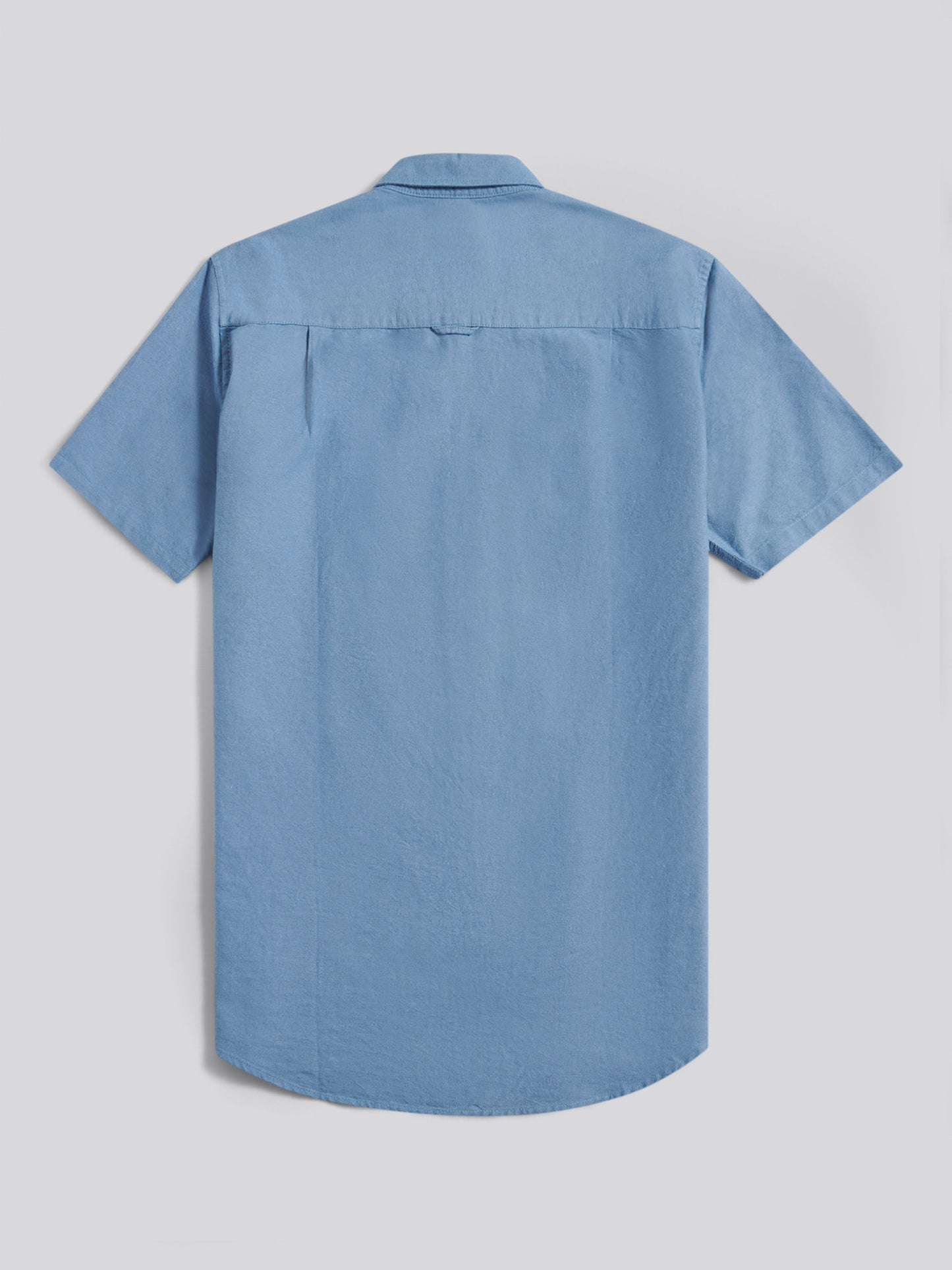 Mens Short Sleeve Oxford Shirt in Vintage Indigo