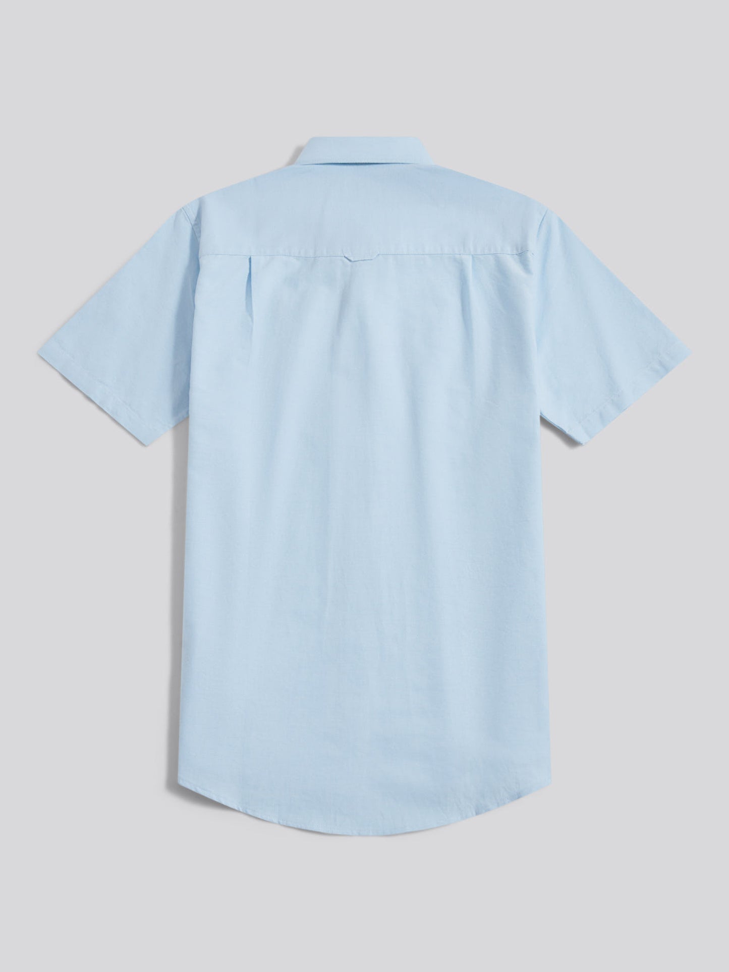 Mens Short Sleeve Oxford Shirt in Ice Blue