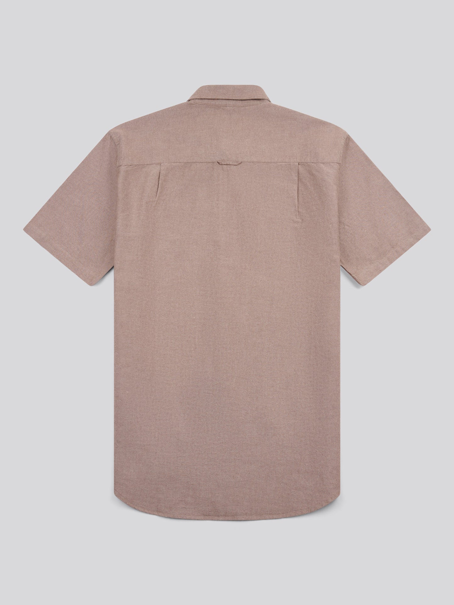 Mens Short Sleeve Oxford Shirt in Chocolate Martini